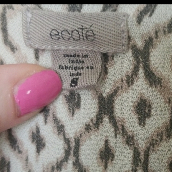 Ecote Girly Earthy gauze true blue frock mini Boho dress size small - Picture 4 of 8